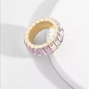 Pale Pink Baguette Stack Ring